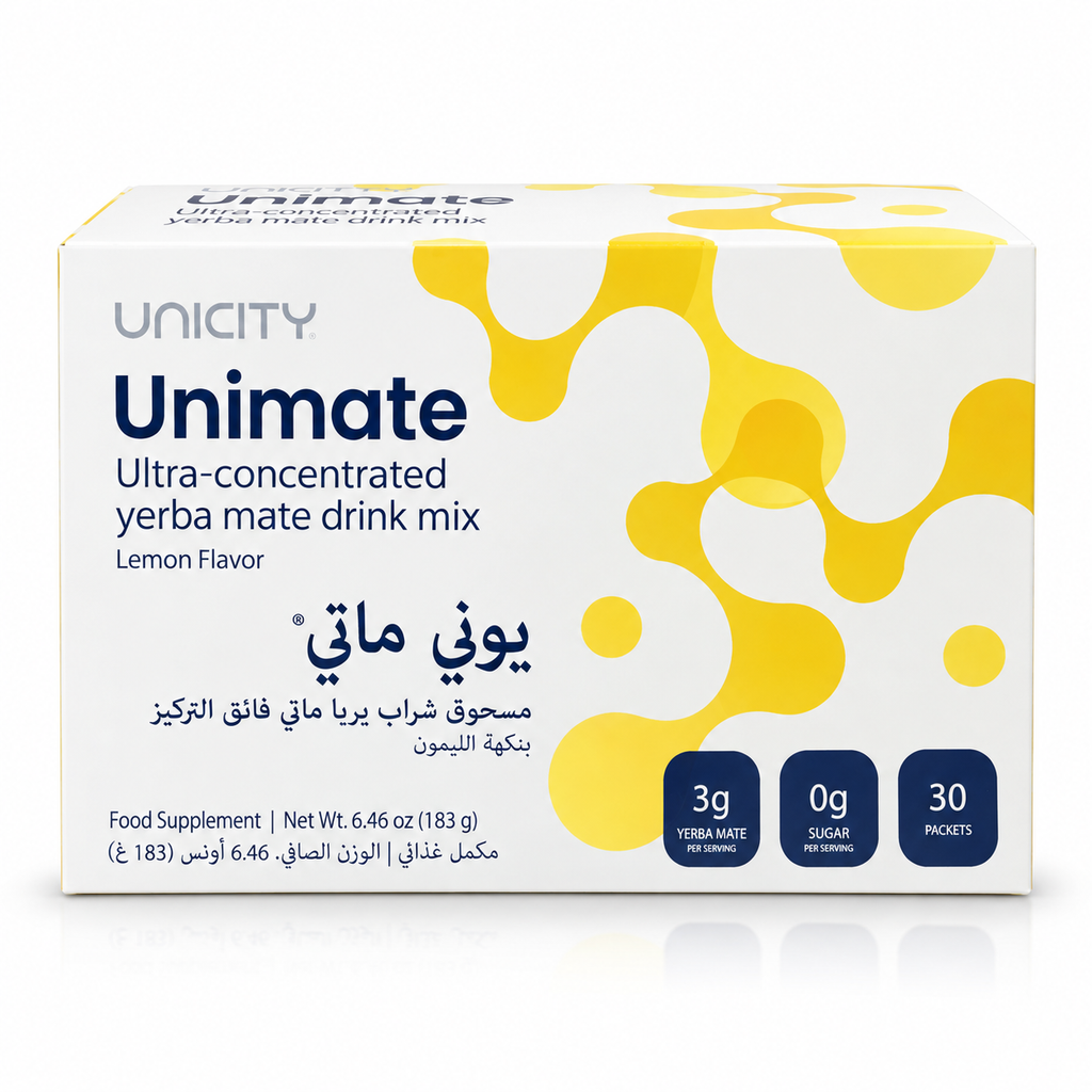 مشروب يونيستي يونيميت | 30 ظرف – اختر نكهتك ليمون أو ليمون وزنجبيل | Unicity Unimate