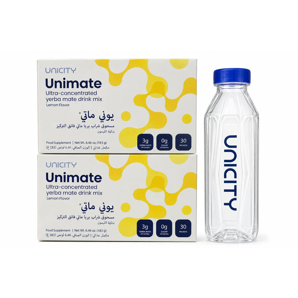 باقة يونيستي يونيميت التوفيرية | علبتين – 60 ظرف | اختر نكهتك – Unicity Unimate Bundle
